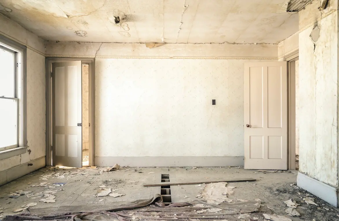 Waste disposal crew managing a cleanout project in Richwood